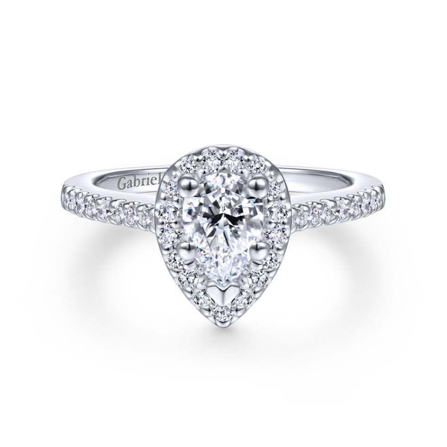 Charlotte Oval Diamond and Petite Pear Engagement Ring Setting – KAVALRI
